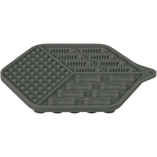 Tapis à lécher en silicone pour chat gris