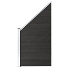 Panneau de clôture wpc 95x(105-180) cm gris