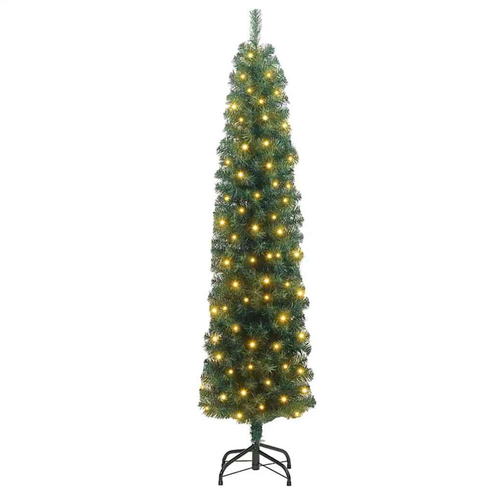 Sapin de noël artificiel vert 180 cm pvc et acier et plastique