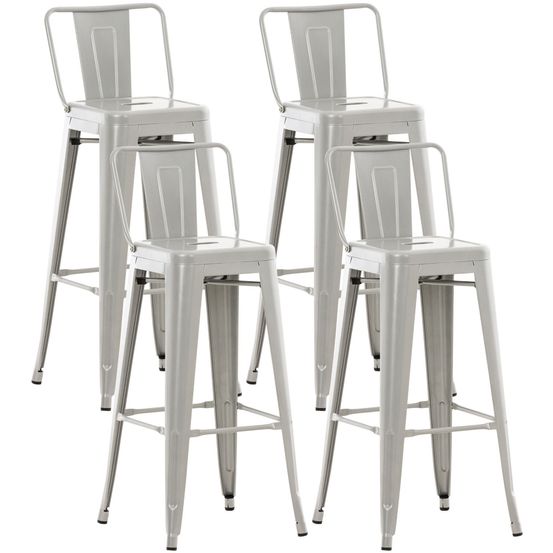 Lot de 4 tabourets de bar mason