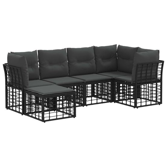 Ensemble de canapés d'extérieur noir polyester