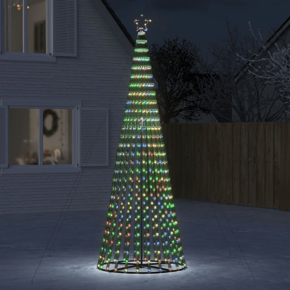 Grand sapin de noël lumineux 688 led pour jardin coloré 300cm