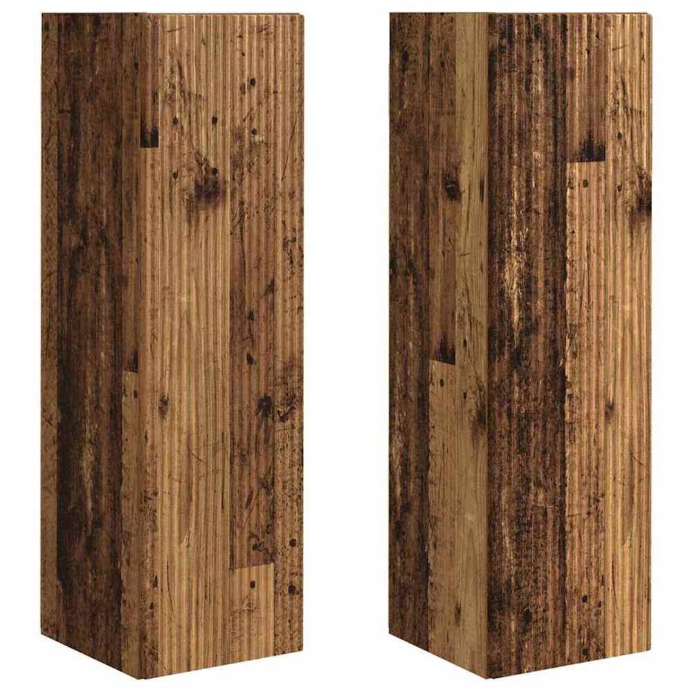 Meuble tv mural 2 pcs bois ancien 30 x 31 x 100 cm