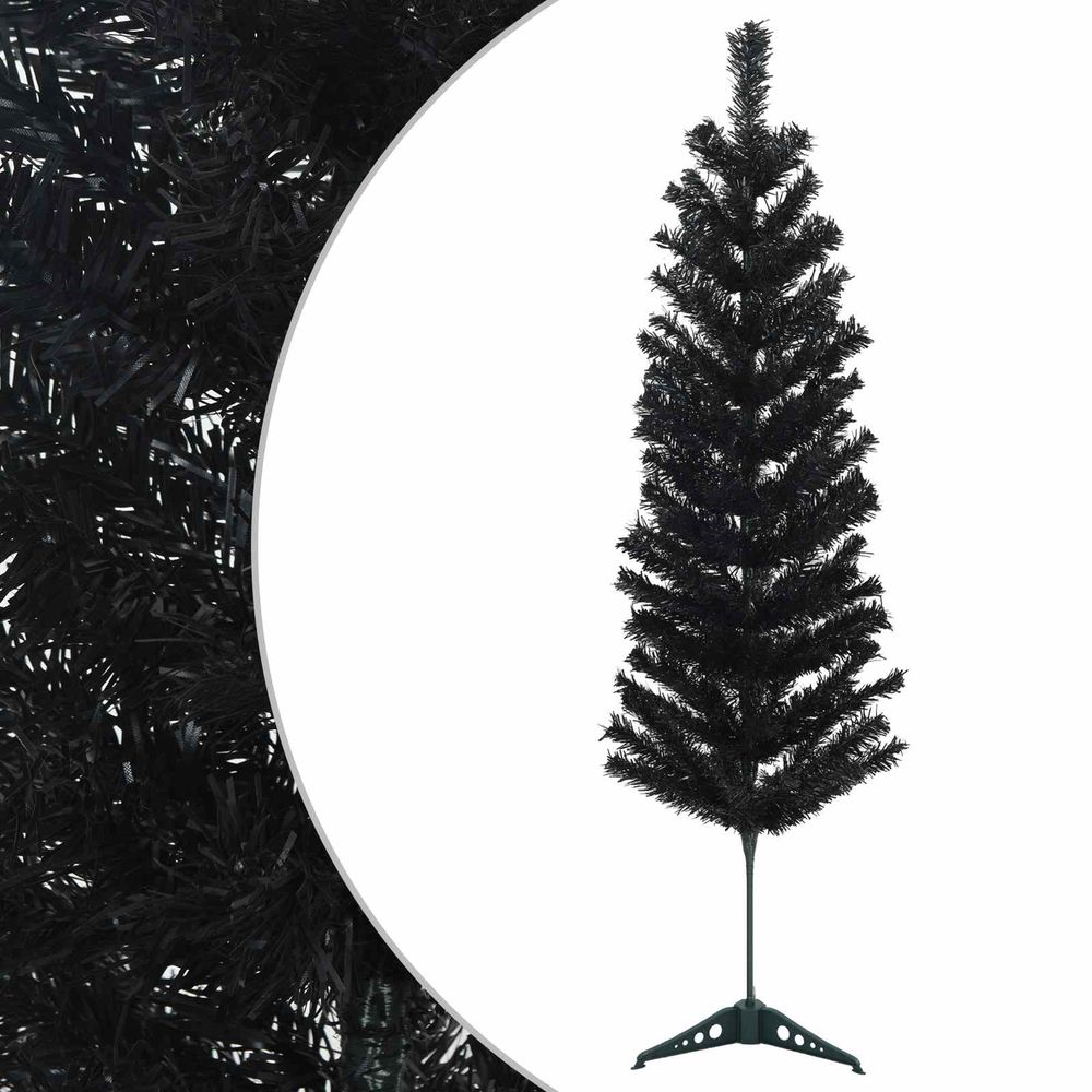 Arbre de noël artificiel slim 150 cm pvc et acier noir | Truffaut