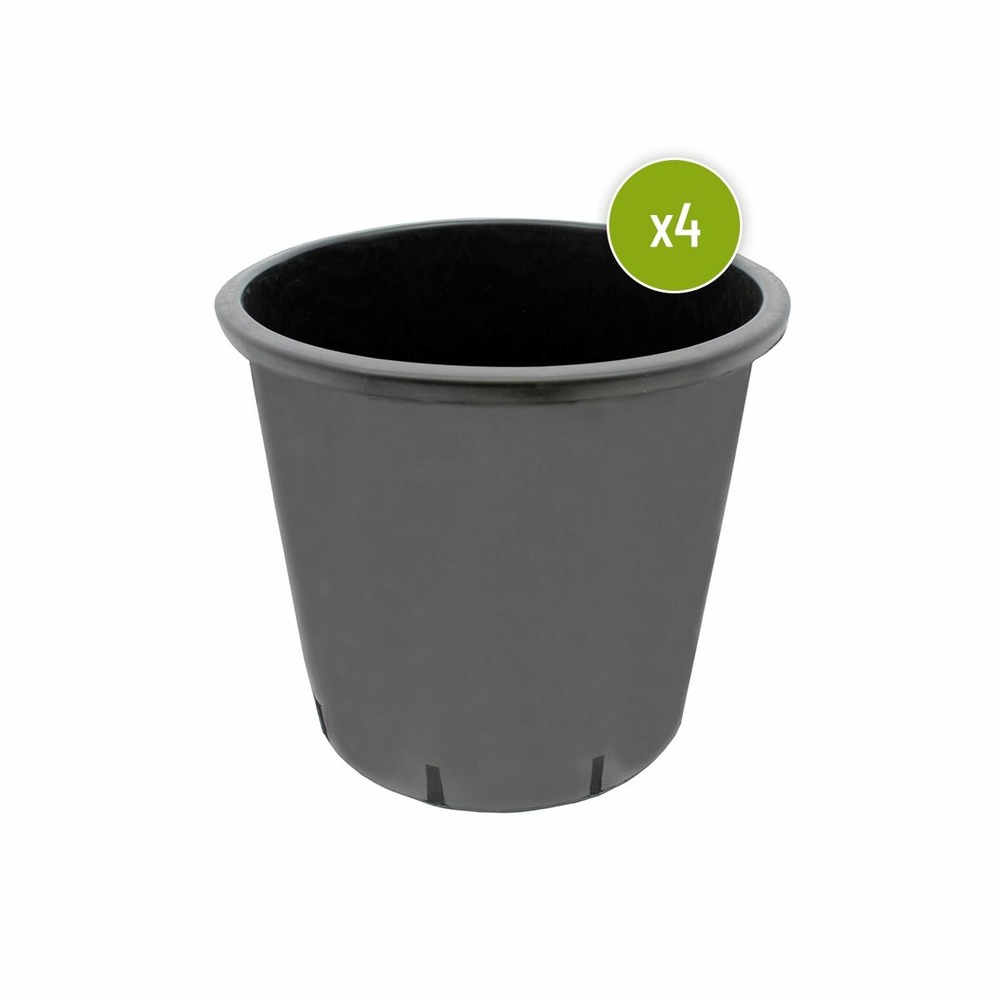 Lot de 4 pots rond plastique 25l / 33x33 cm