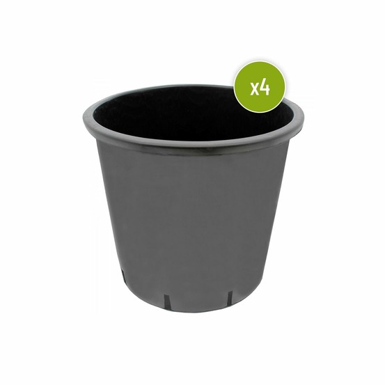 Lot de 4 pots rond plastique 25l / 33x33 cm