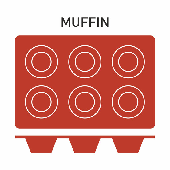 Moule silicone 6 muffins ø 70 mm - pujadas