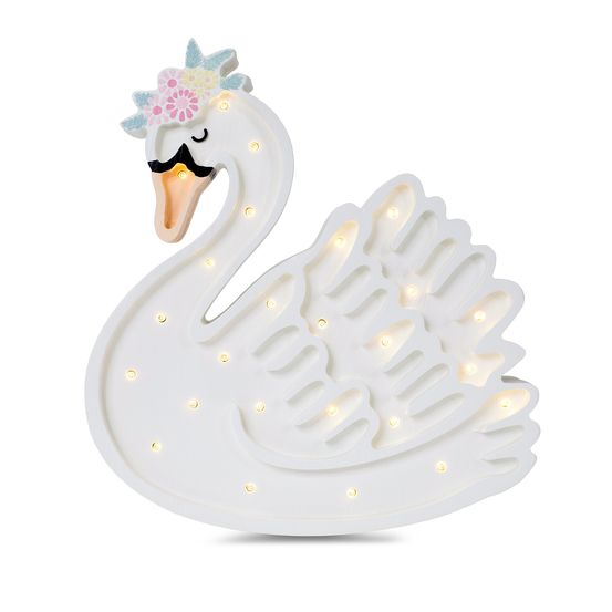 Lampe veilleuse cygne blanc