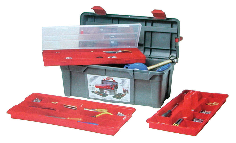 Boite à outils avec 2 baladeurs et un organiseur