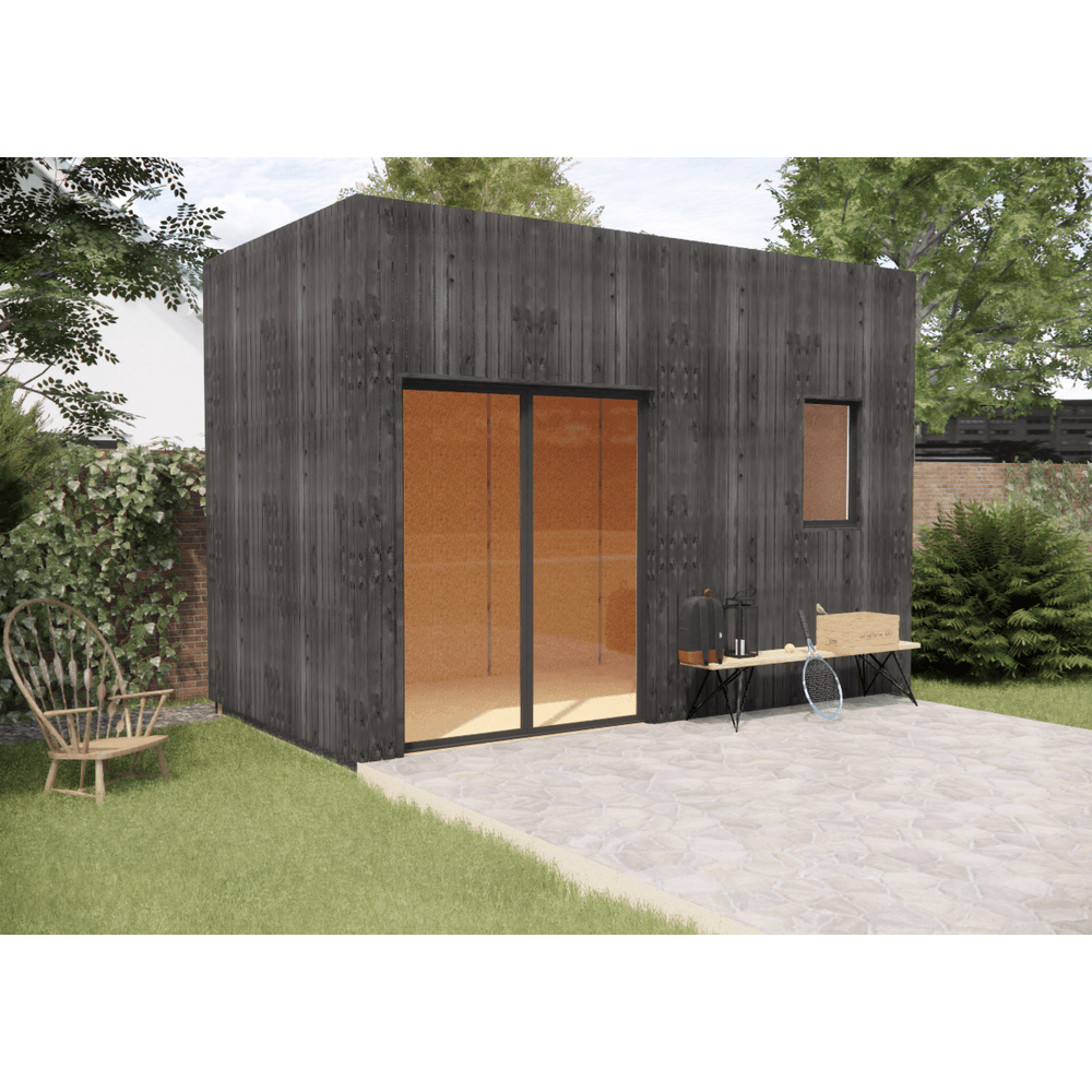 Studio de jardin 4 saisons en bois 4,4 x 2,4 x 3,2 m / isolation re2020 avec plancher isolé
