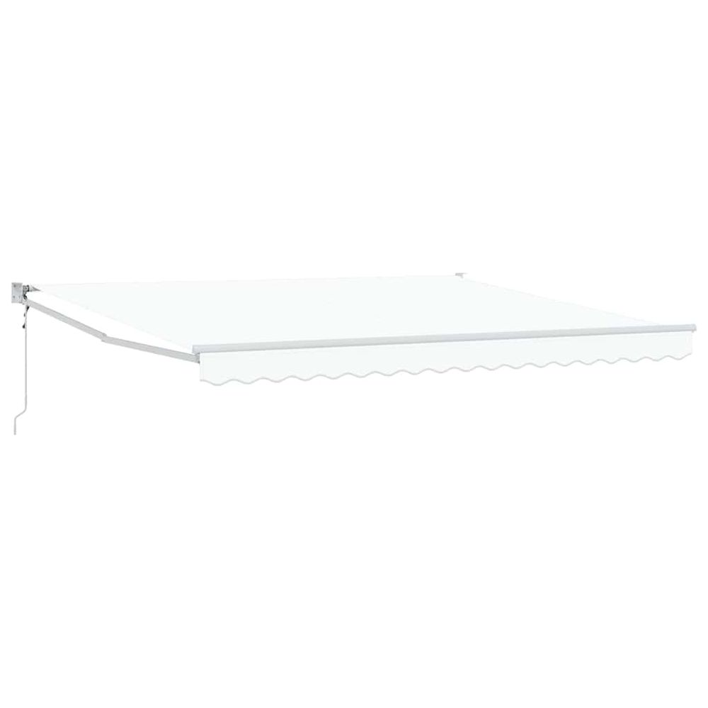 Auvent rétractable blanc 400 × 300 cm polyester et métal