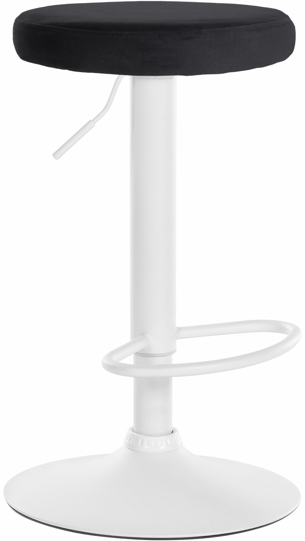 Tabouret de bar ponte velours blanc