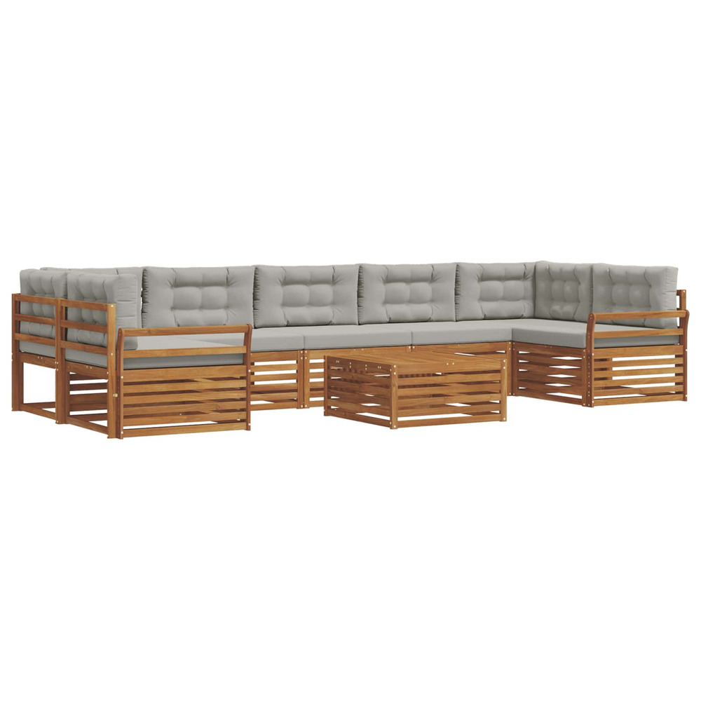 Ensemble de canapés d'extérieur 24 pcs gris naturel et clair