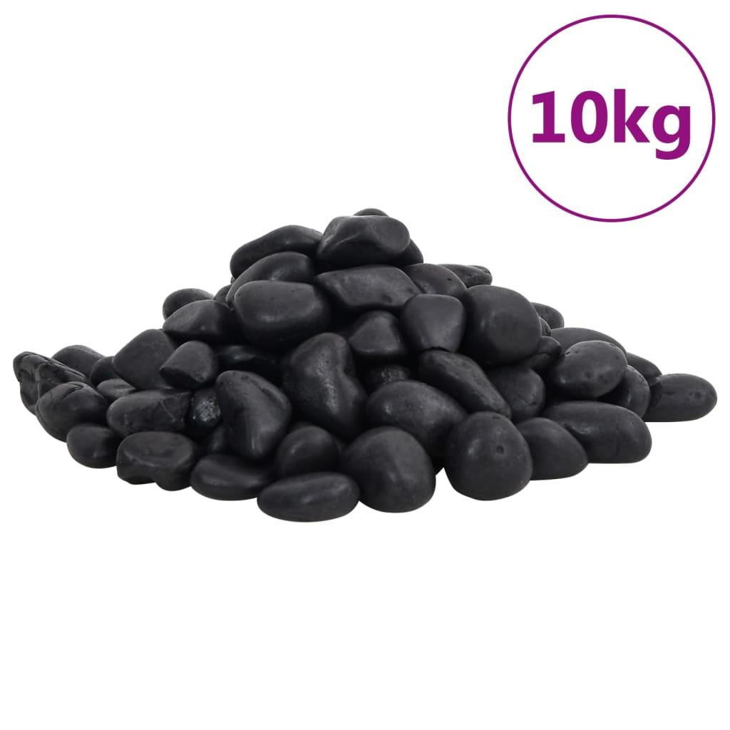 Galets polis 10 kg noir 2-5 cm