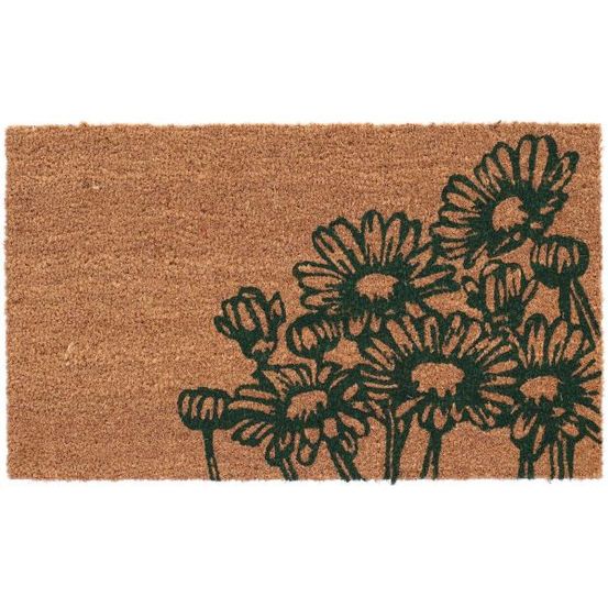 Paillasson en fibres de coco fleurs
