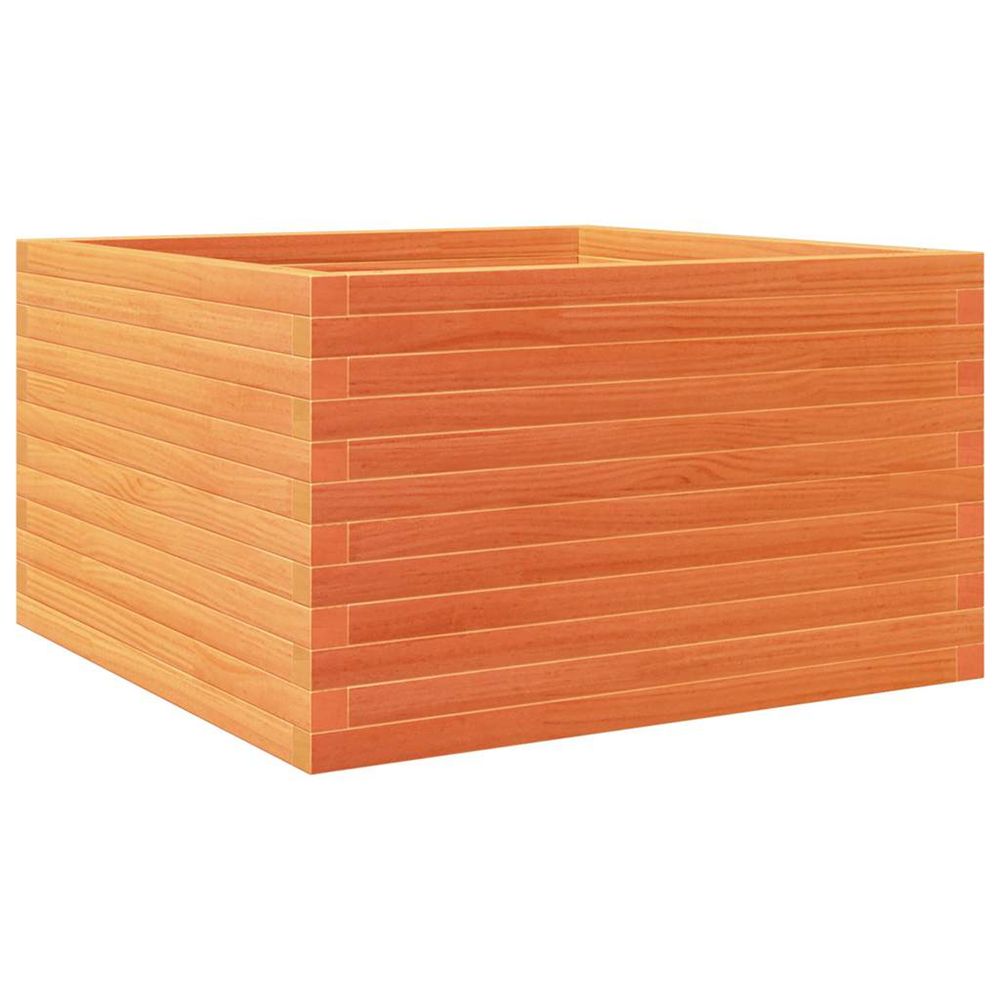 Jardinière d'extérieur cire marron 80x80x46 cm bois de pin massif