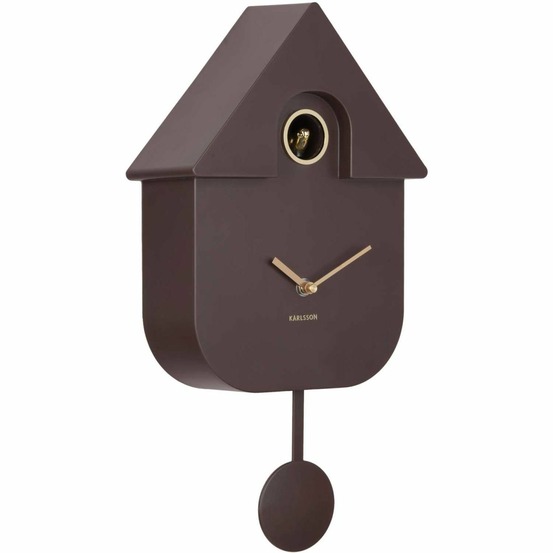 Horloge murale en abs modern cuckoo oro marron