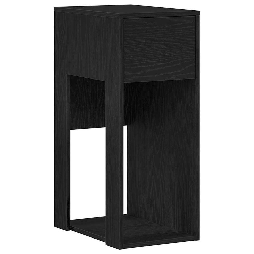 Support de tour d'ordinateur avec tiroir noir 30x44x74 cm