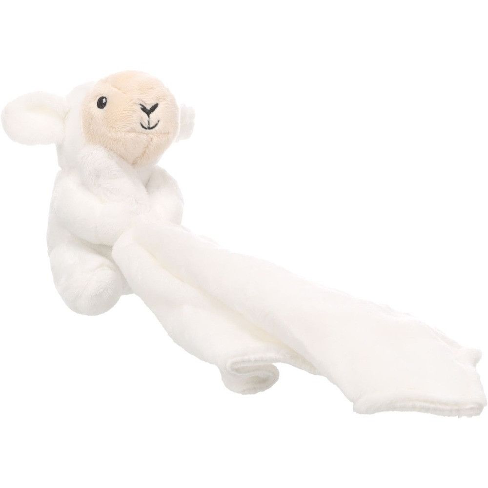 Jouet peluche couverture pour chien zapu mouton blanc - flamingo