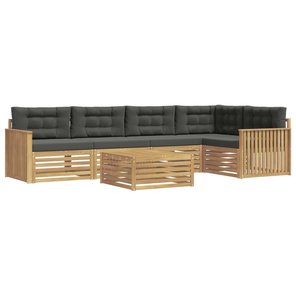 Ensemble de canapés d'extérieur 6 pc blanc et anthracite