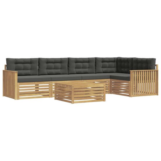 Ensemble de canapés d'extérieur 6 pc blanc et anthracite