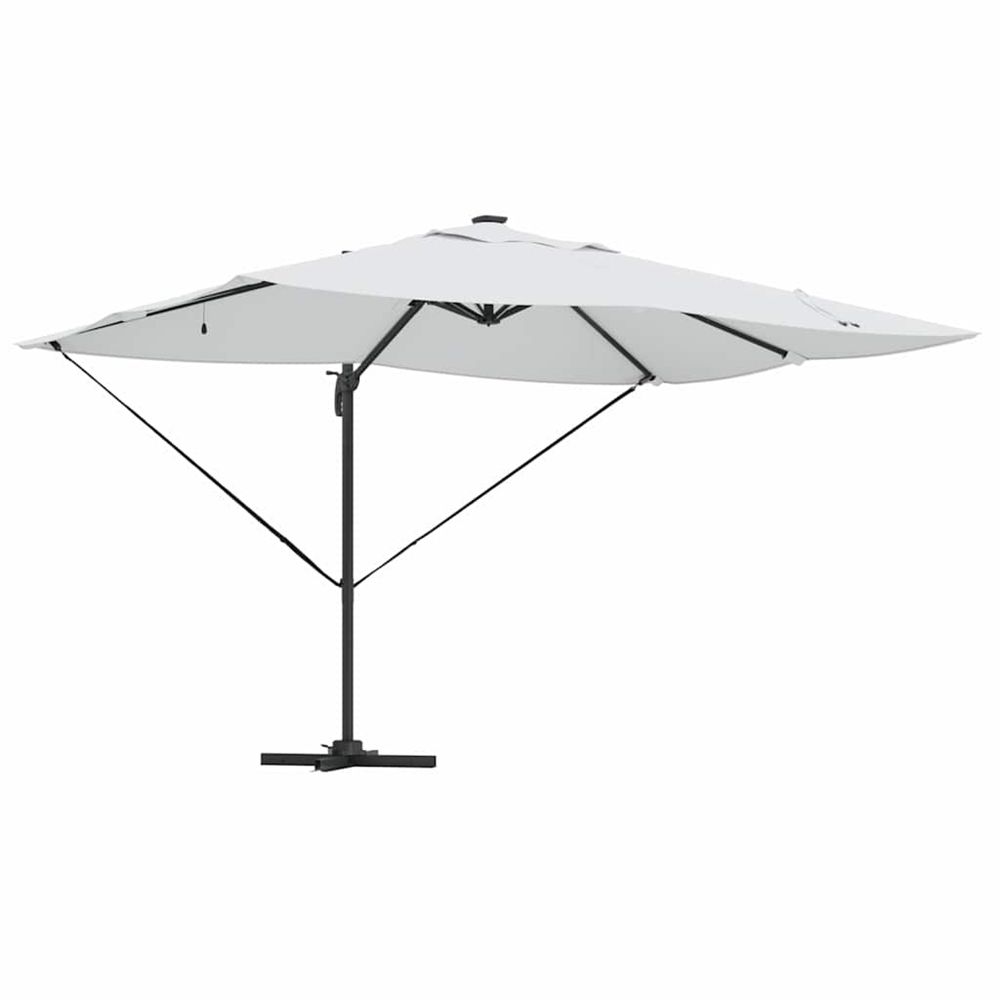 Parasol 352 x 251 x 265 cm polyester et aluminium sable