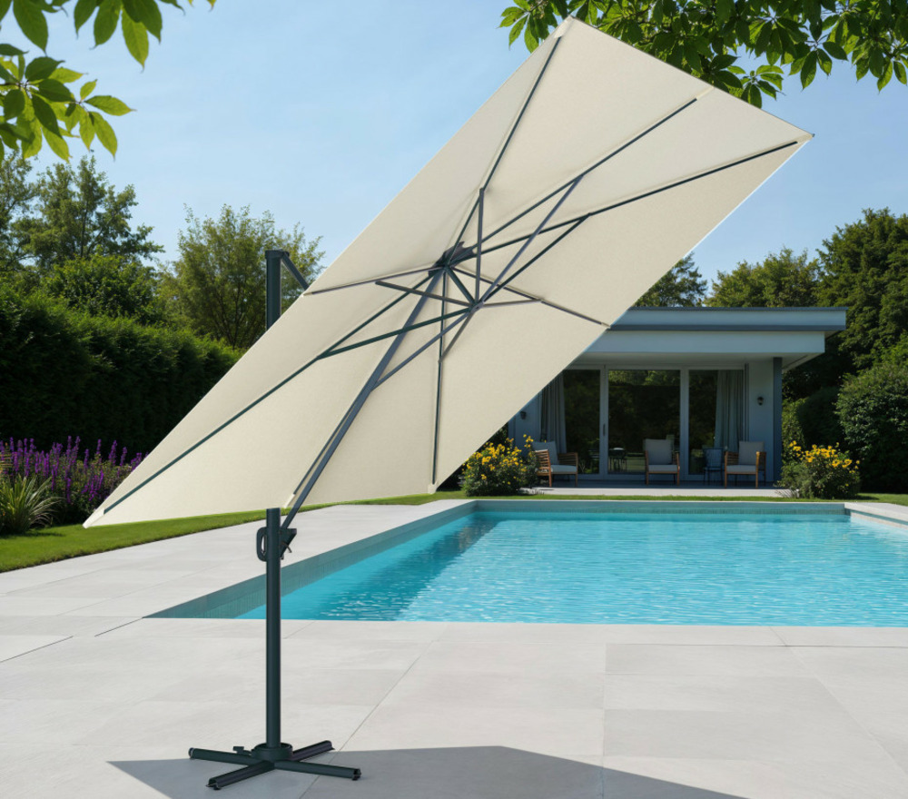 Parasol déporté 3x3m - lin - sunking