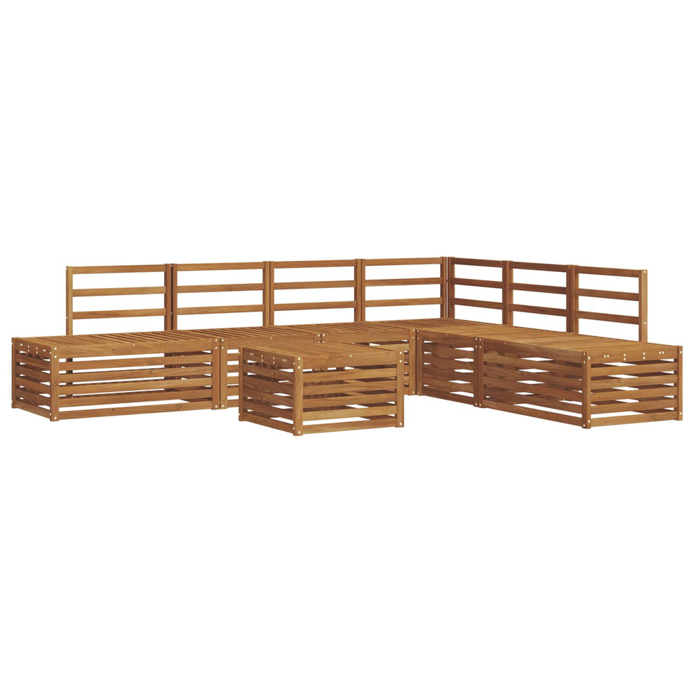 Ensemble de canapés d'extérieur 7 pièce naturel