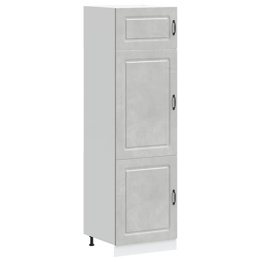 Armoire de cuisine kalmar gris béton bois d'ingénierie