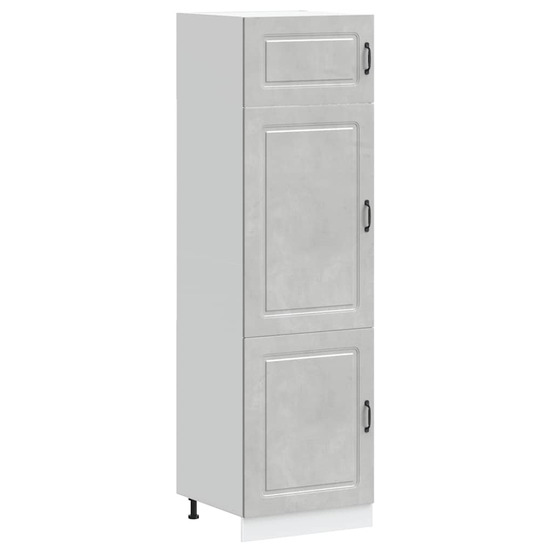 Armoire de cuisine kalmar gris béton bois d'ingénierie