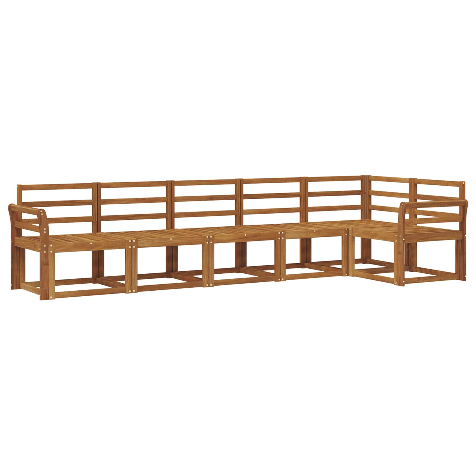 Ensemble de canapés d'extérieur 6 pcs naturel