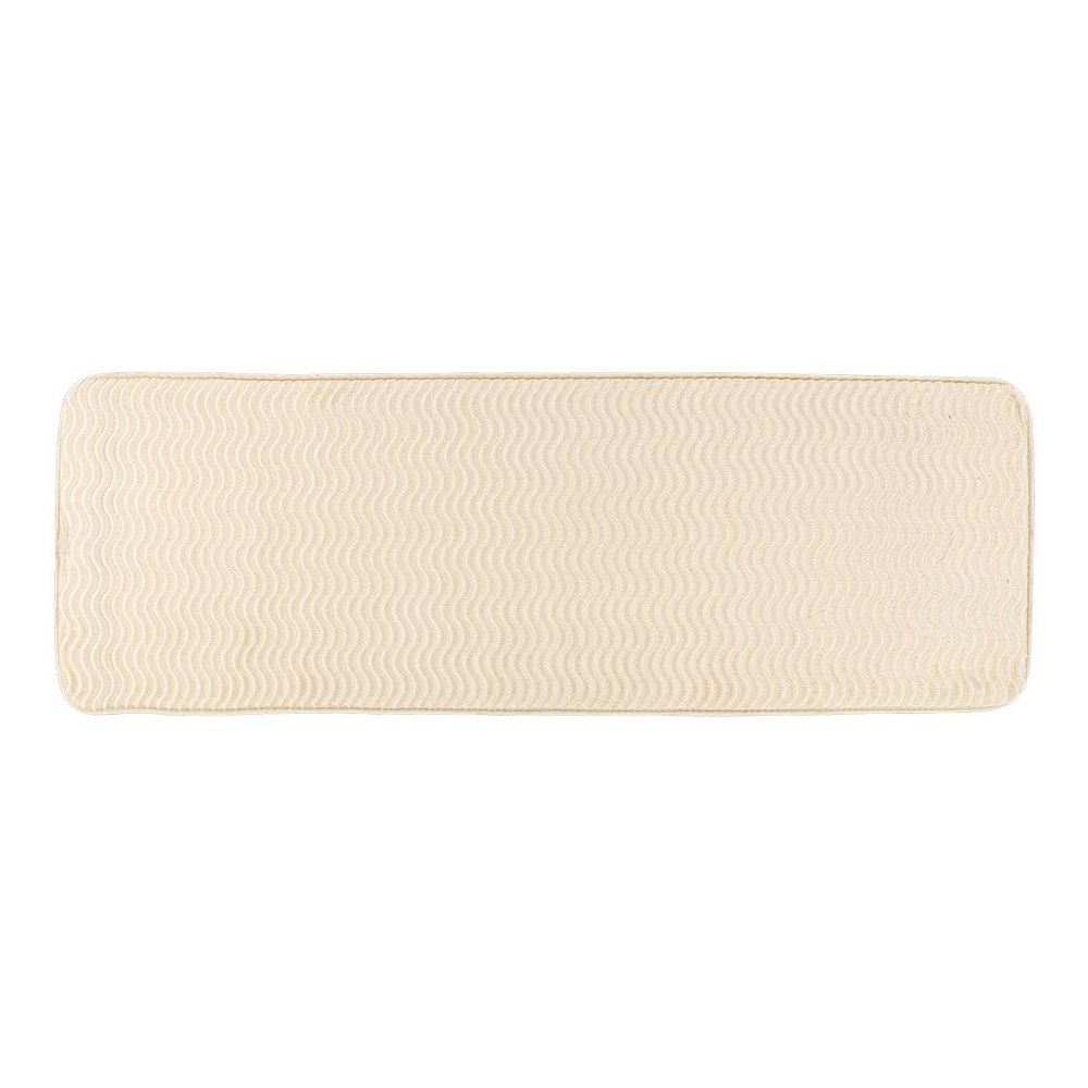 Tapis polyester effet vague 40x120 cm - naturel