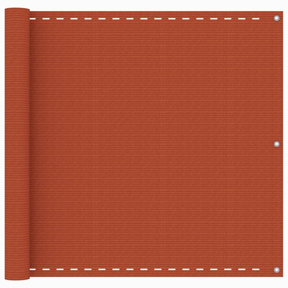 Écran de balcon brise pare vue protection confidentialité 90 x 500 cm pehd orange