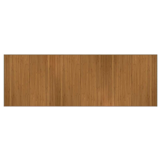 Tapis rectangulaire marron 100x300 cm bambou