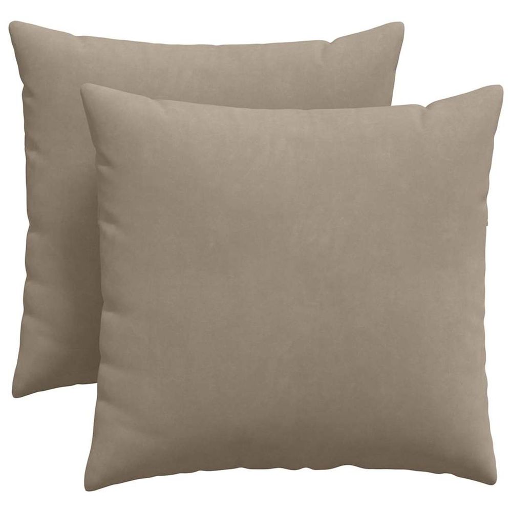 Coussins de canapé 2 pc tissu taupe 45 x 45 cm