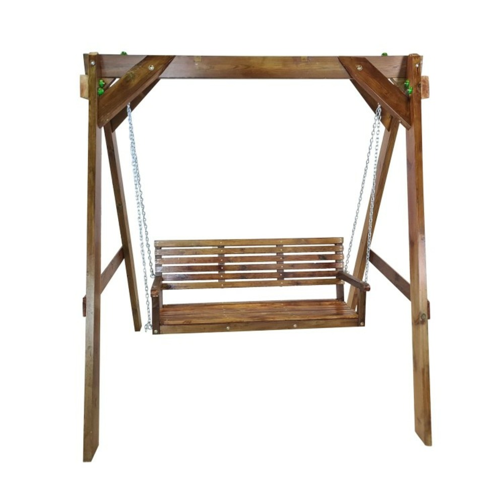 Balançoire de jardin masgames elna l pas de coussin sur le banc