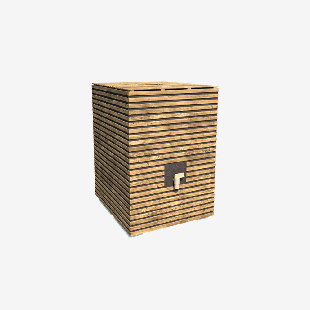 Cache récupérateur eau extérieur en bois 105x120x153,2 cm kubo