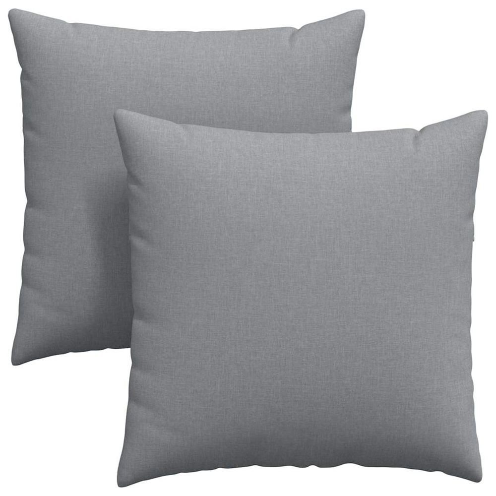 Coussins de canapé 2 pc tissu gris clair 60 x 60 cm