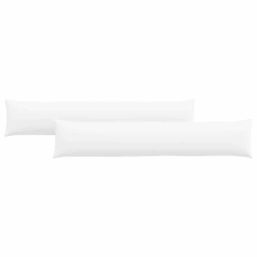 Coussins de canapé 2 pc tissu blanc 200 x 40 cm