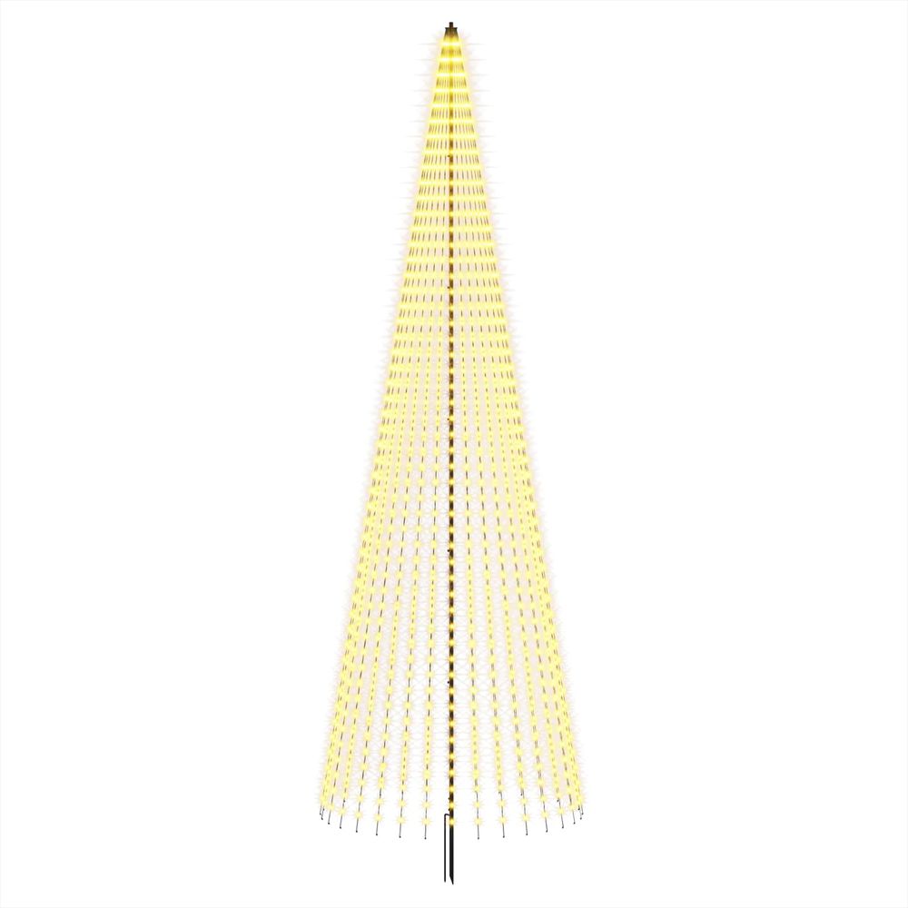 Arbre de noël led 485 cm 1632 led blanc chaud fer noir