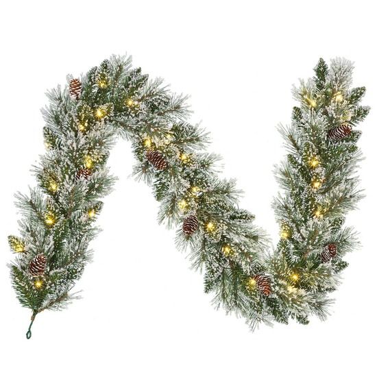 Black box trees vandans guirlande de noël avec éclairage led - décoration noël avec pommes de pin et 30 led blanc chaud -