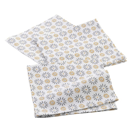 3 serviettes de table coton floreor