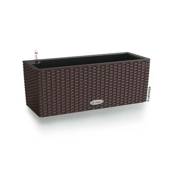 Jardiniere - balconera cottage 50 - kit complet - moka - 8 l - lechuza