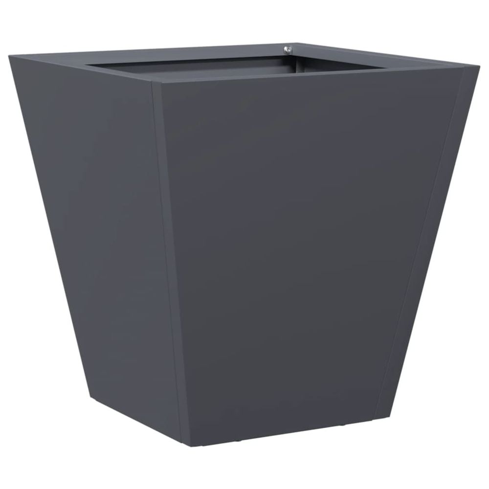 Jardinière d'extérieur anthracite 30x30x30 cm acier