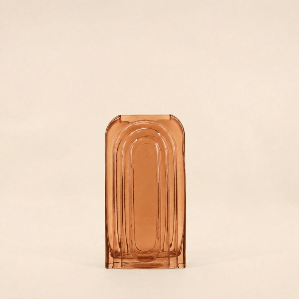 Vase verre vintage géométrique, h28cm