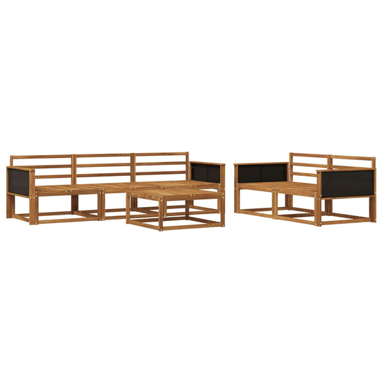 Ensemble de canapés d'extérieur 6 pcs naturel