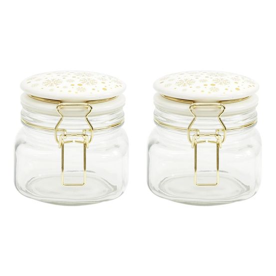 Lot de 2 bocaux en verre