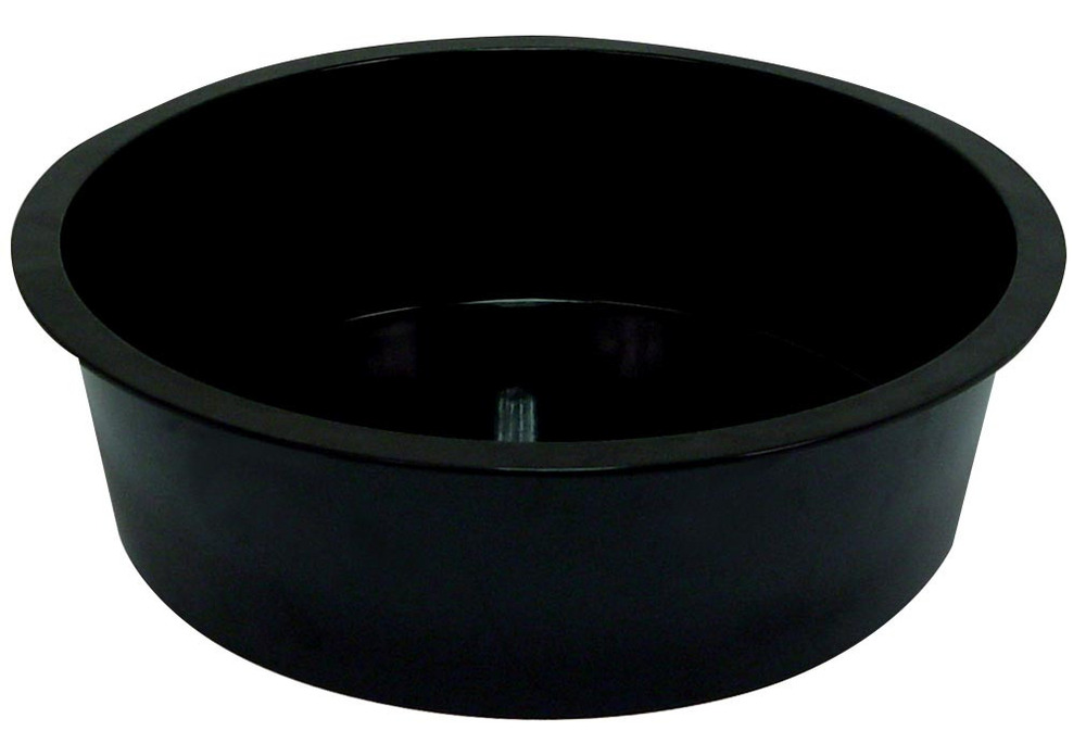 Bac rond mélaminé couleur noire contenance 4.5l ø307xh-90 h mm - l2g