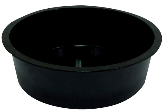 Bac rond mélaminé couleur noire contenance 4.5l ø307xh-90 h mm - l2g