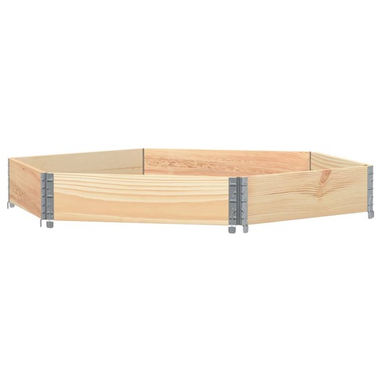 Lit surélevé hexagonale 160x160 cm bois de pin massif